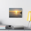 Pine Island Sunset Canvas Print — Kayakers at Dusk