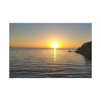 Pine Island Sunset Canvas Print — Kayakers at Dusk