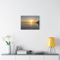 Pine Island Sunset Canvas Print — Kayakers at Dusk