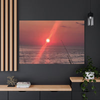 Florida Gulf Sunset Fishing Canvas