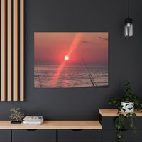 Florida Gulf Sunset Fishing Canvas