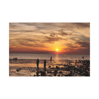 Gulf Sunset Canvas Print — Weathered Piers Matte Stretched Wall Art