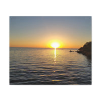 Pine Island Sunset Canvas Print — Kayakers at Dusk