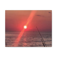 Florida Gulf Sunset Fishing Canvas