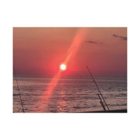 Florida Gulf Sunset Fishing Canvas