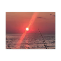 Florida Gulf Sunset Fishing Canvas