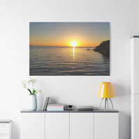 Pine Island Sunset Canvas Print — Kayakers at Dusk