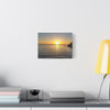 Pine Island Sunset Canvas Print — Kayakers at Dusk