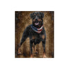 Patriotic Rottweiler Crushed Velvet Blanket — Standing Tall & Proud