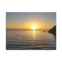 Pine Island Sunset Canvas Print — Kayakers at Dusk