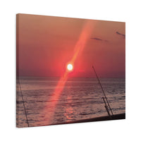 Florida Gulf Sunset Fishing Canvas