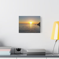 Pine Island Sunset Canvas Print — Kayakers at Dusk