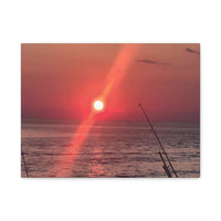 Florida Gulf Sunset Fishing Canvas