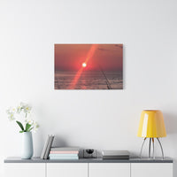 Florida Gulf Sunset Fishing Canvas