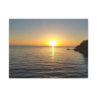 Pine Island Sunset Canvas Print — Kayakers at Dusk