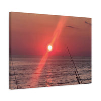 Florida Gulf Sunset Fishing Canvas