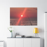 Florida Gulf Sunset Fishing Canvas